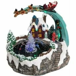 OSE Village De Noël Fontaine à Eau Lumineuse