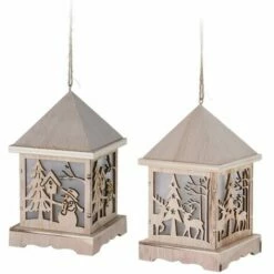 OSE Lanterne De Noël - Led Et Bois -Boutique en ligne OSE 26515999 3