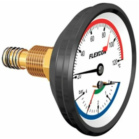 Flamco Flexcon Mano Thermometer 84 Mm 1/2 Avec Tube D'immersion Axial 2 Flamco Flexcon Mano Thermometer 84 Mm 1/2 Avec Tube D'immersion Axial – Image 2