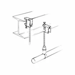 Pince Pour Profilé BC Sur Ipn Flamco Pour Tige Filetée M8 (montage Avec écrous) Charge Maxi 120 Kg Perçage Ø 9 Mm