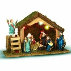OSE Crèche De Noël Complète Lumineuse 8 Santons