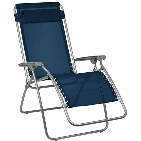 OSE Fauteuil Transat Pliant Avec Accoudoirs Bleu - Bleu 1 OSE Fauteuil Transat Pliant Avec Accoudoirs Bleu - Bleu