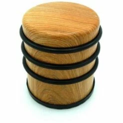 OSE Butée De Porte Imitation Bois Et Caoutchouc