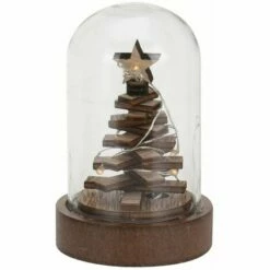 OSE Décoration Lumineuse En Bois Sous Cloche -Boutique en ligne OSE 68600057 3