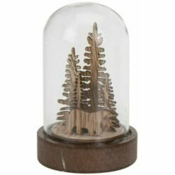 OSE Décoration Lumineuse En Bois Sous Cloche -Boutique en ligne OSE 68600057 4